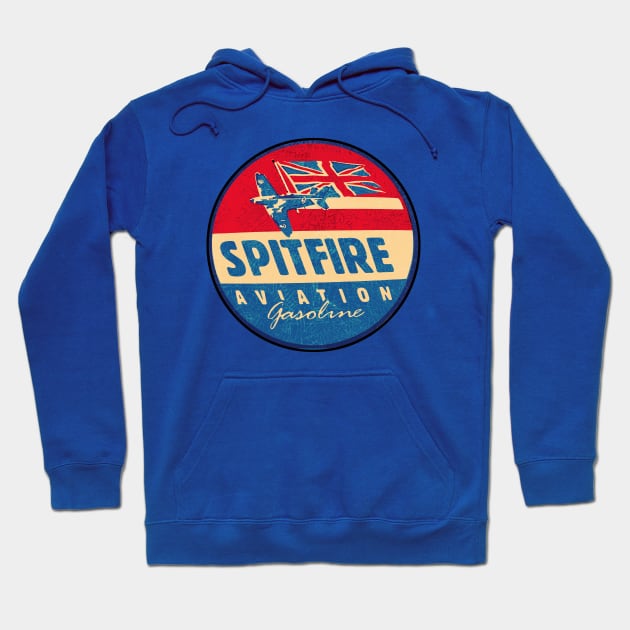 Spitfire Aviation Fuel Hoodie by Midcenturydave